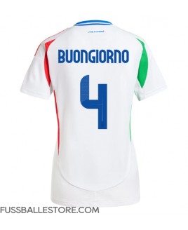 Günstige Italien Alessandro Buongiorno #4 Auswärtstrikot Damen EM 2024 Kurzarm